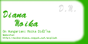 diana moika business card